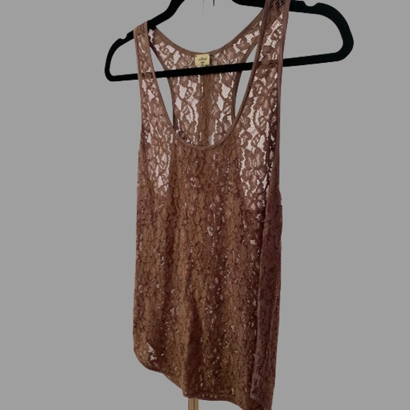 Aritzia Wilfred Dusty Rose Lace Tank - Picture 1 of 2